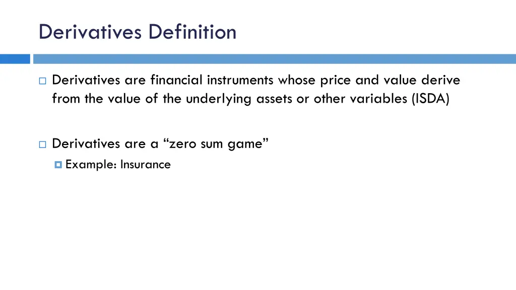 derivatives definition