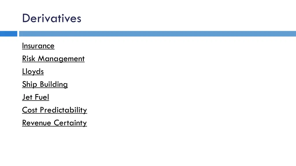 derivatives