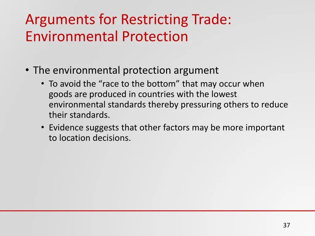 arguments for restricting trade environmental