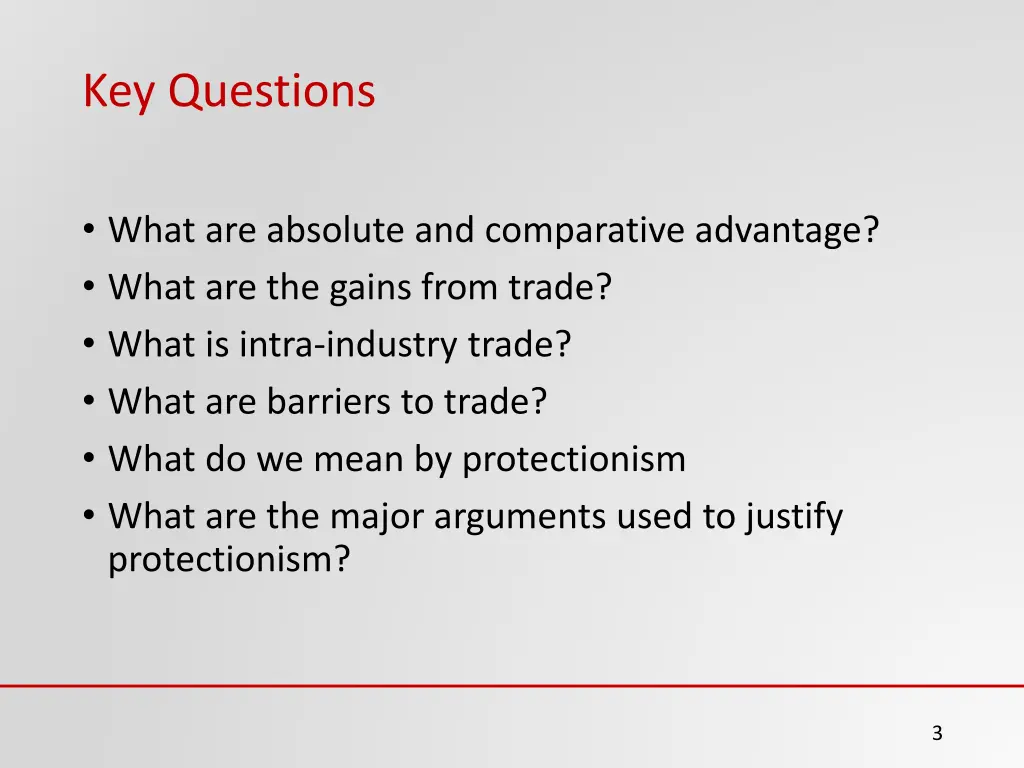 key questions