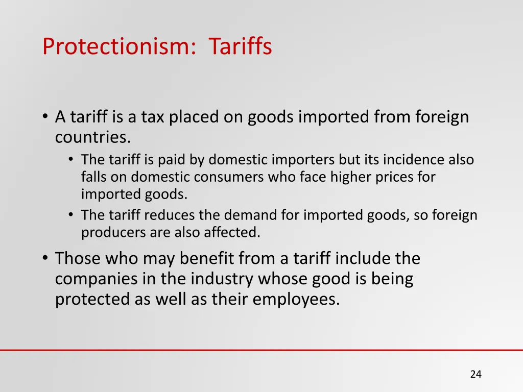 protectionism tariffs