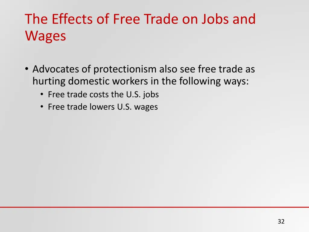 the effects of free trade on jobs and wages