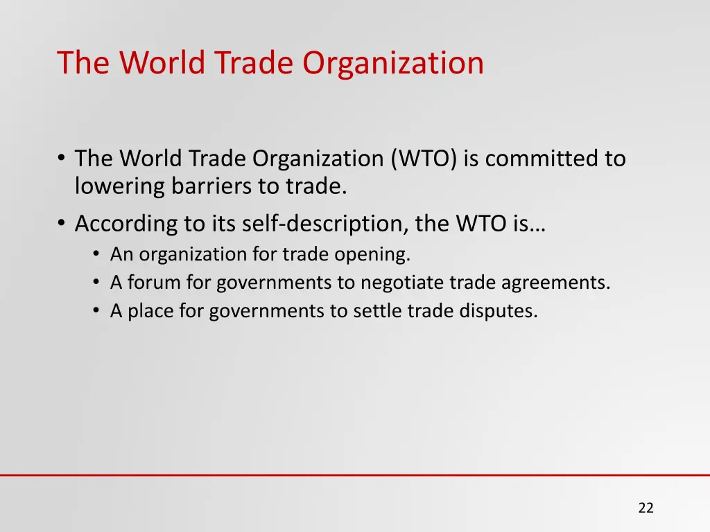 the world trade organization