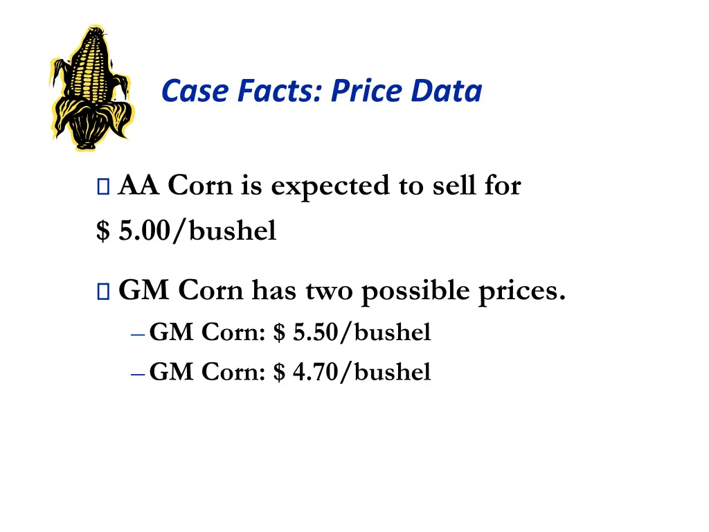 case facts price data