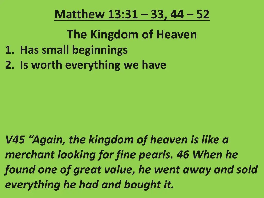 matthew 13 31 33 44 52 19