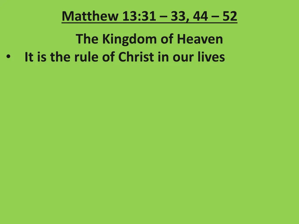 matthew 13 31 33 44 52 9