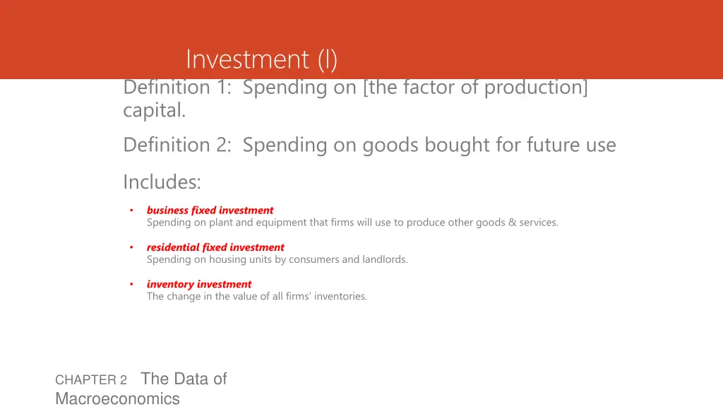 investment i definition 1 spending on the factor