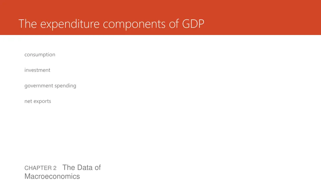 the expenditure components of gdp