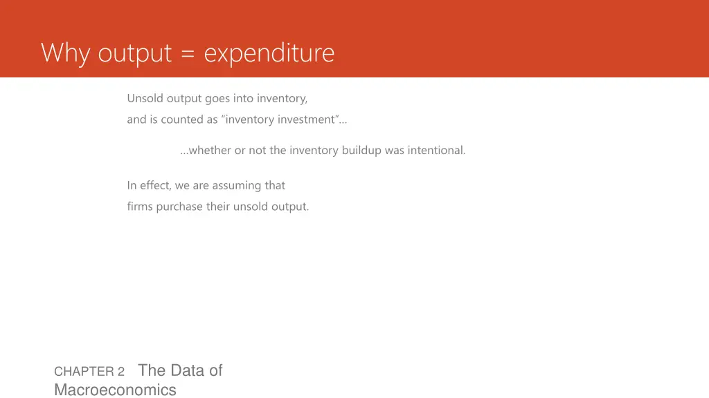 why output expenditure