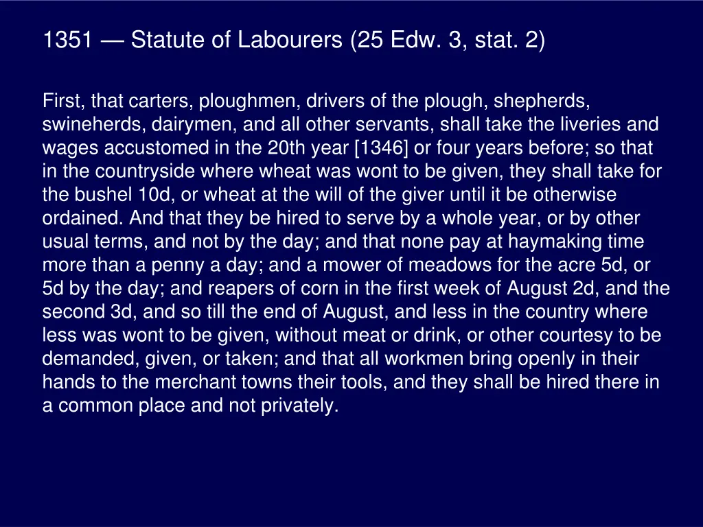 1351 statute of labourers 25 edw 3 stat 2