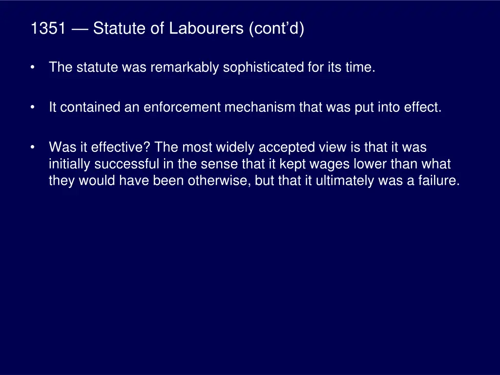 1351 statute of labourers cont d