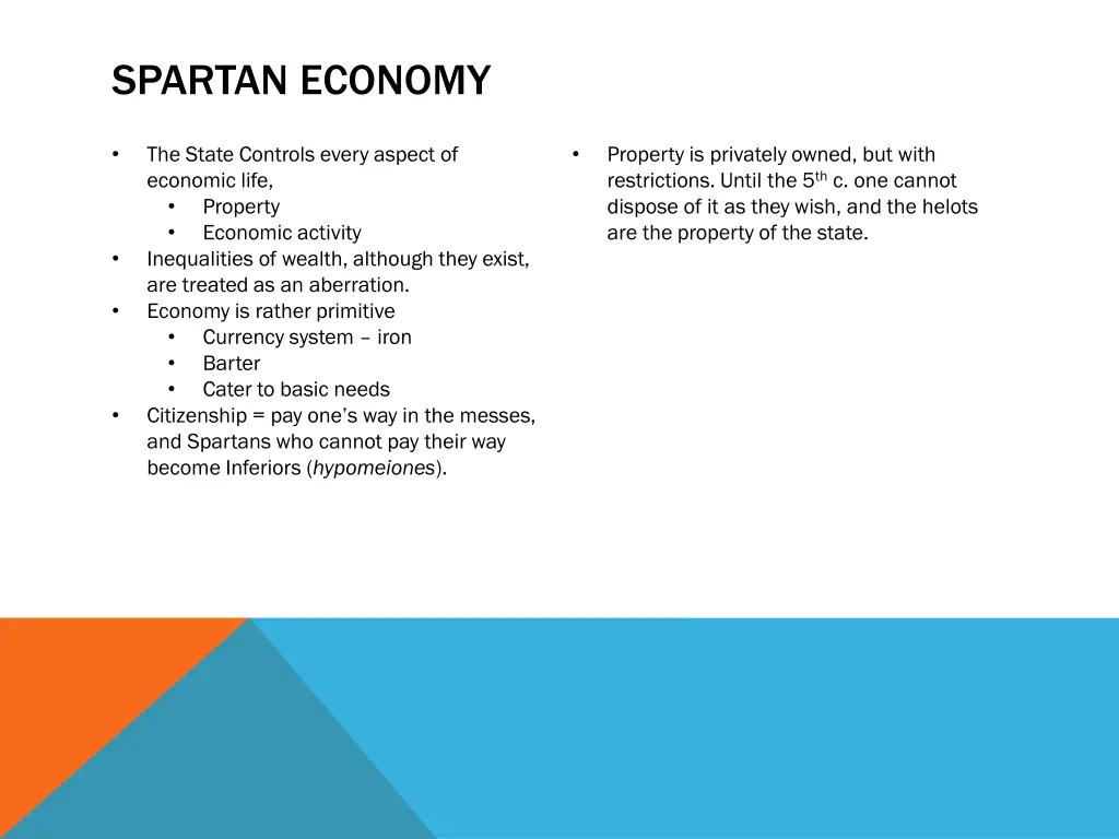 spartan economy