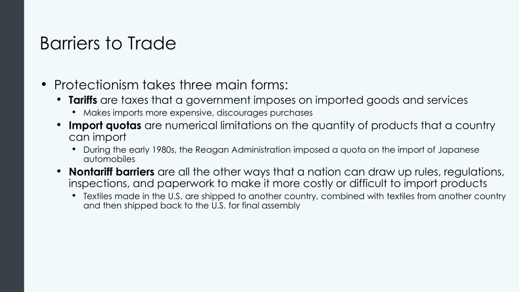 barriers to trade