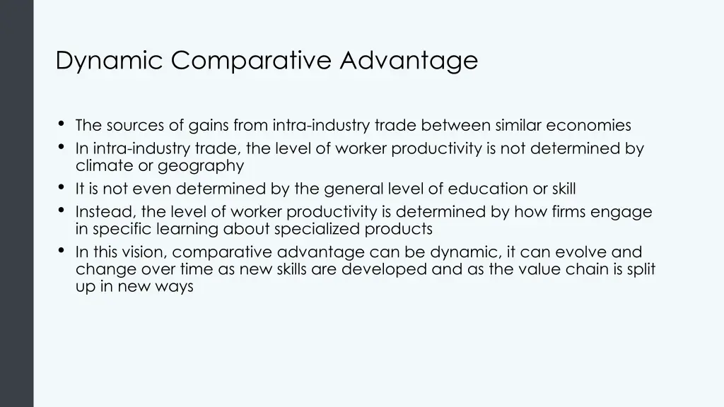 dynamic comparative advantage