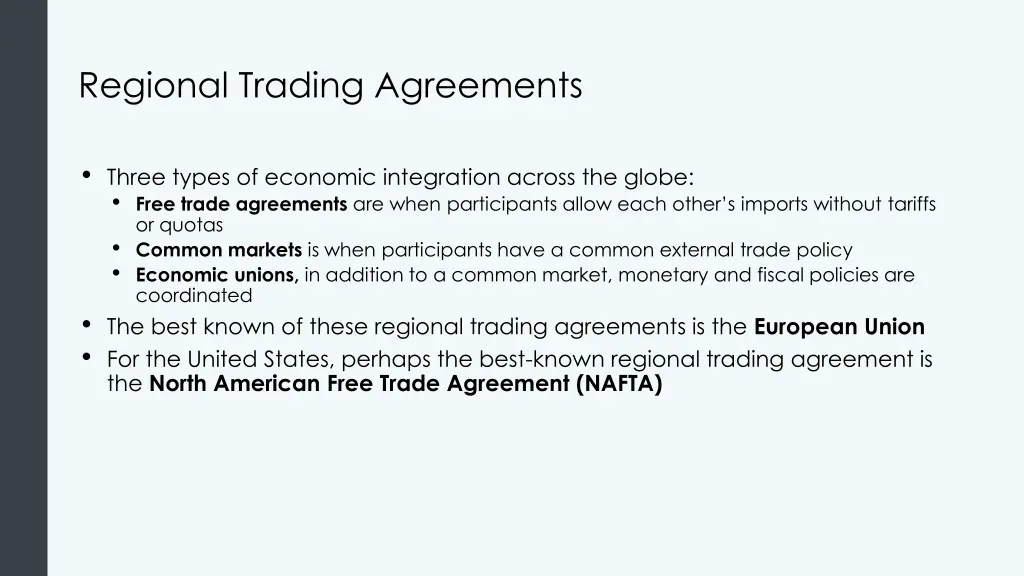 regional trading agreements