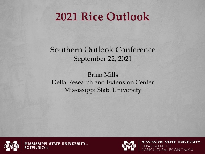 2021 rice outlook