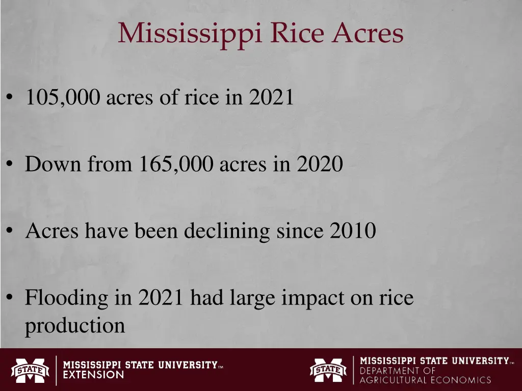 mississippi rice acres