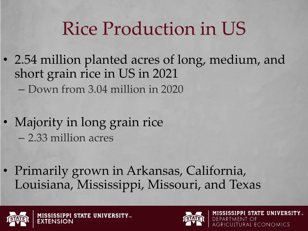 rice production in us