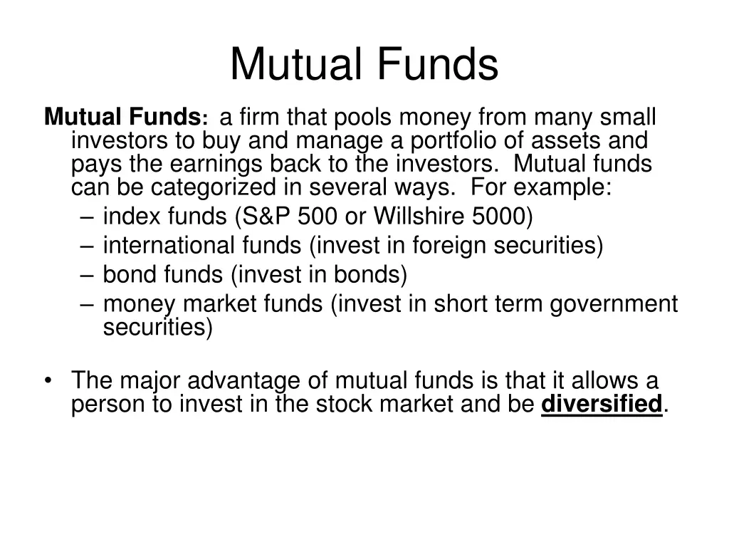 mutual funds