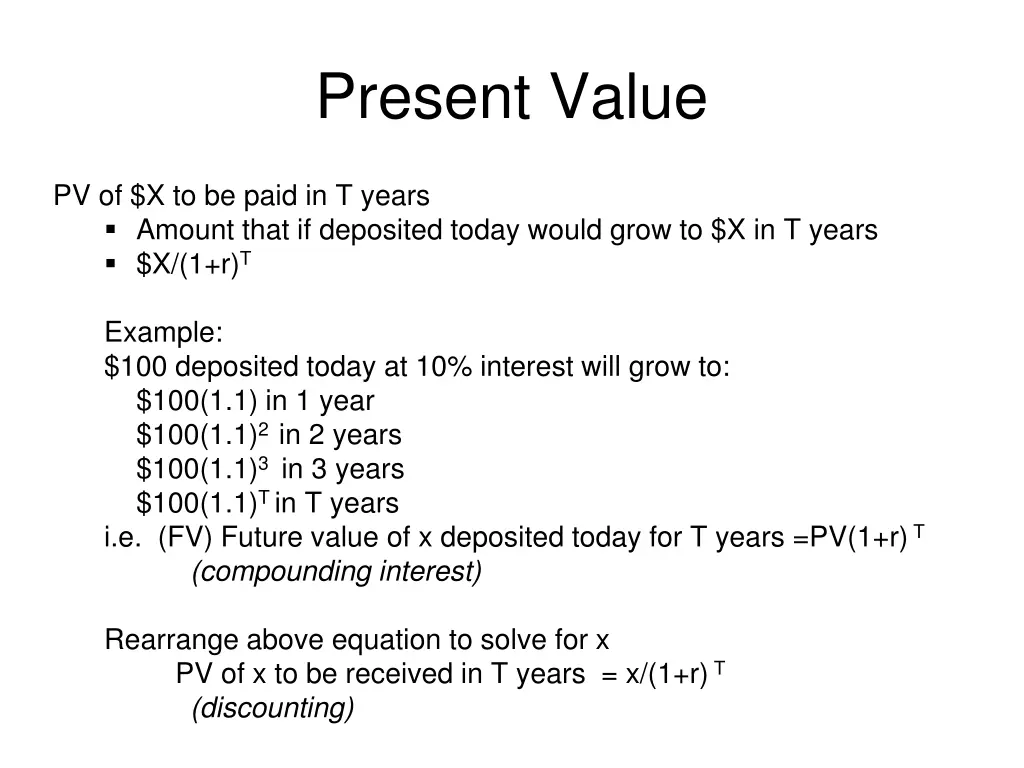 present value