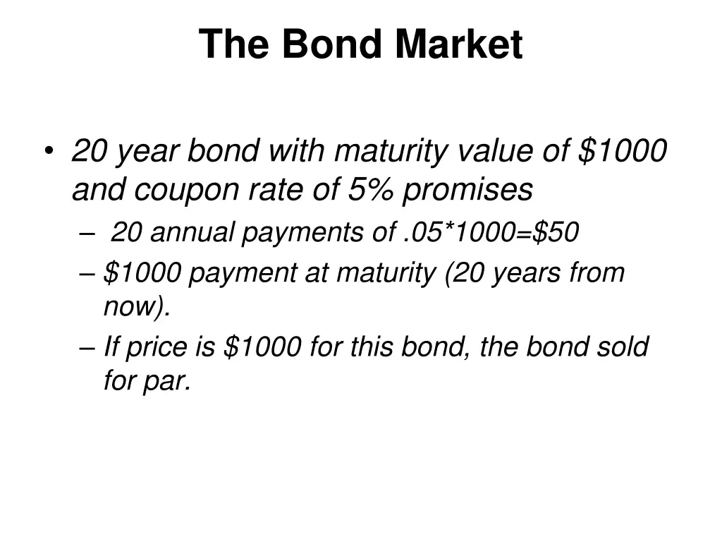 the bond market 1