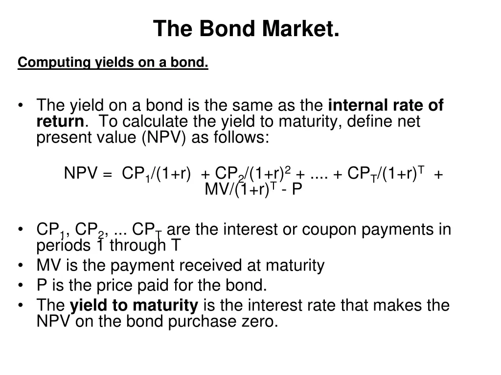 the bond market 2