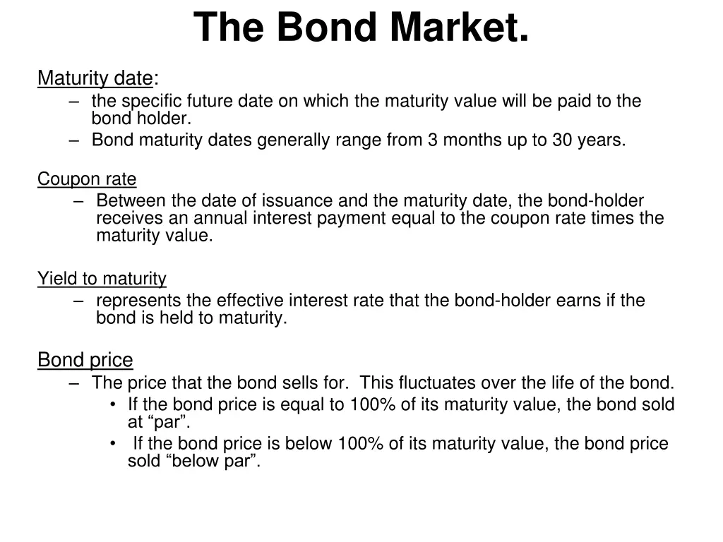 the bond market