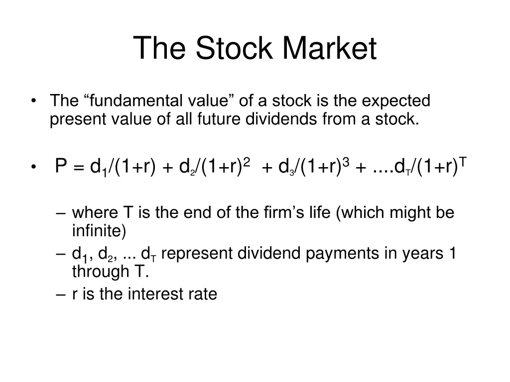 the stock market 1