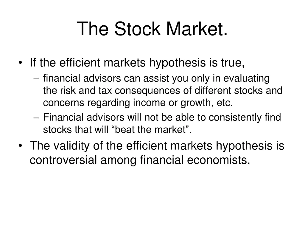 the stock market 4