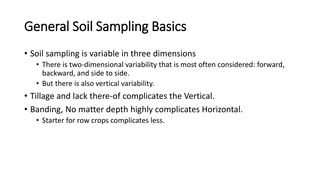 general soil sampling general soil sampling basics