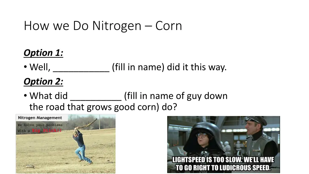 how we do nitrogen corn