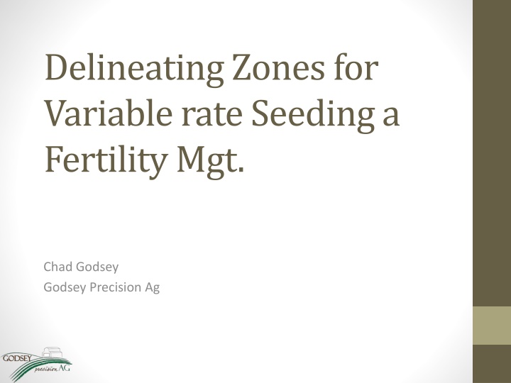 delineating zones for variable rate seeding