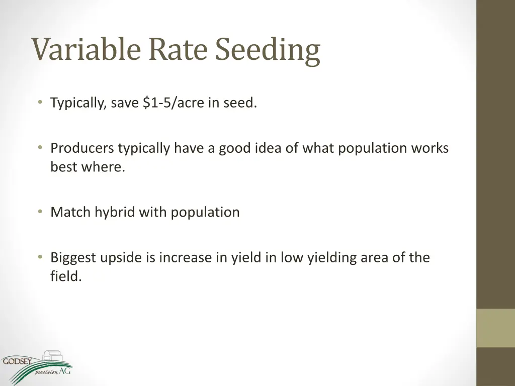 variable rate seeding 1