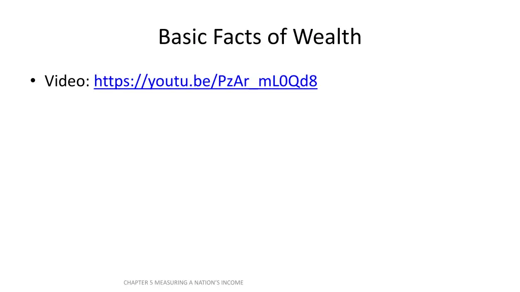 basic facts of wealth