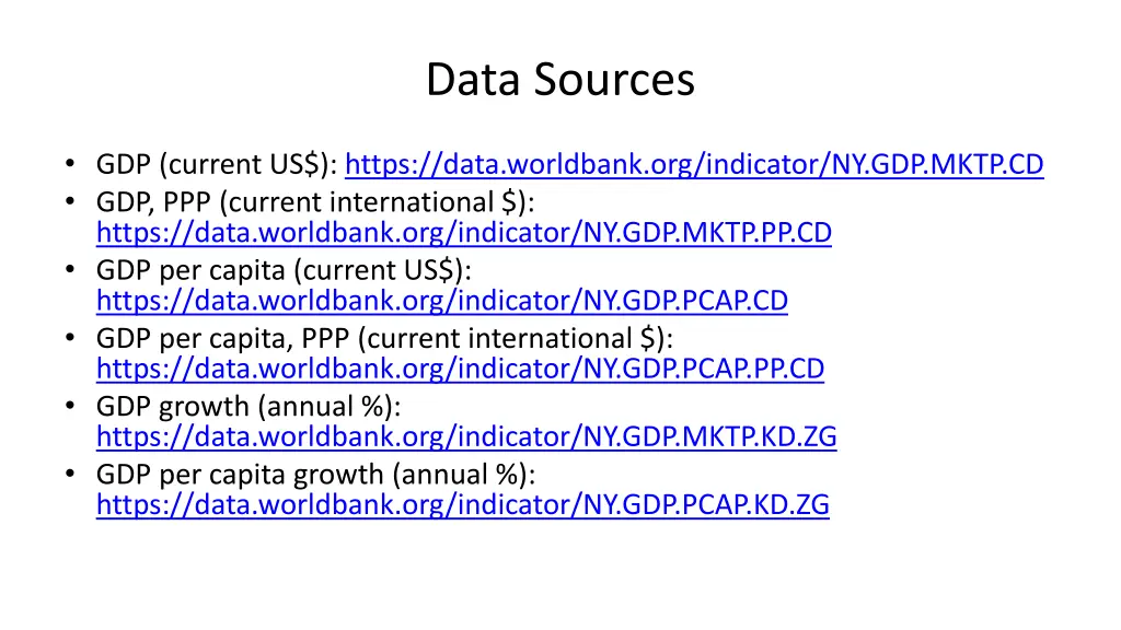 data sources