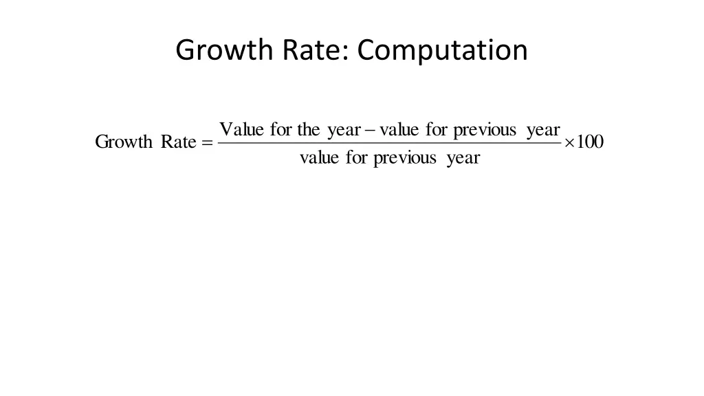 growth rate computation