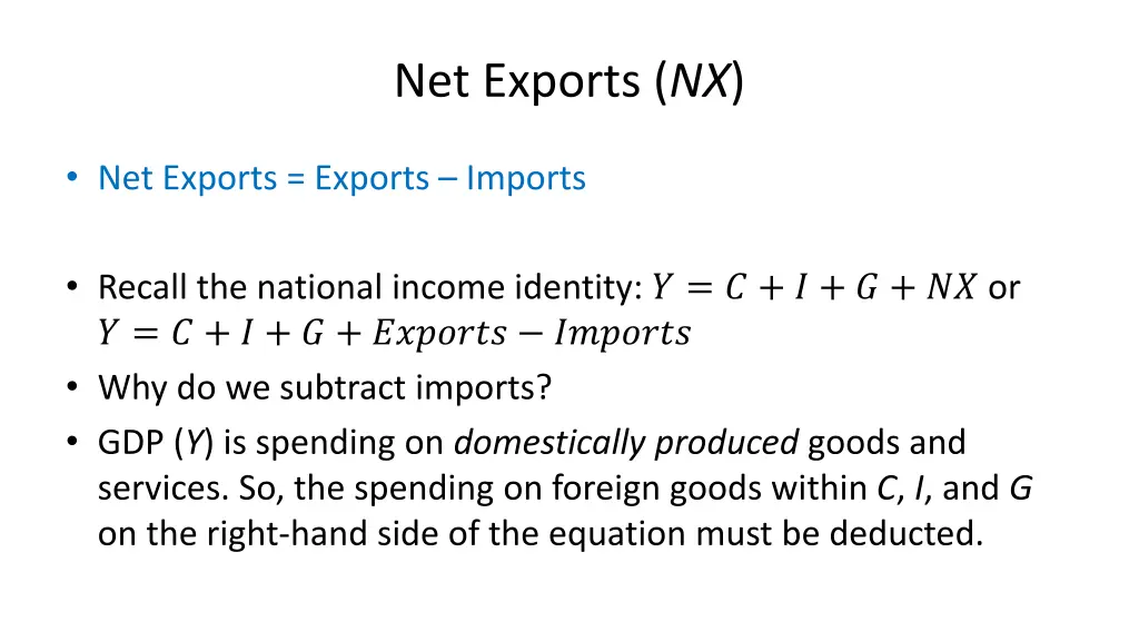 net exports nx