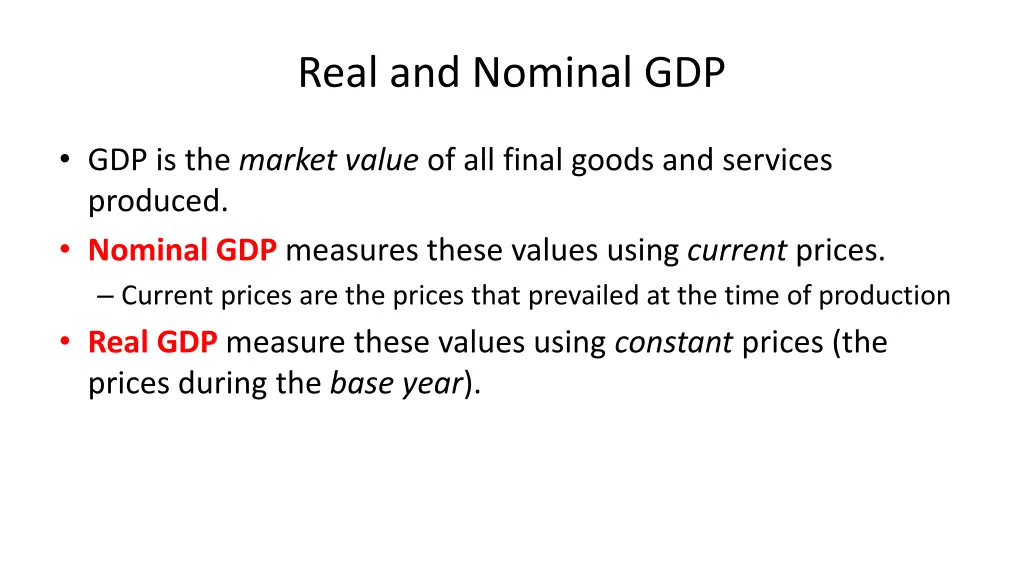 real and nominal gdp