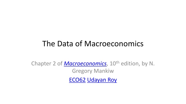 the data of macroeconomics