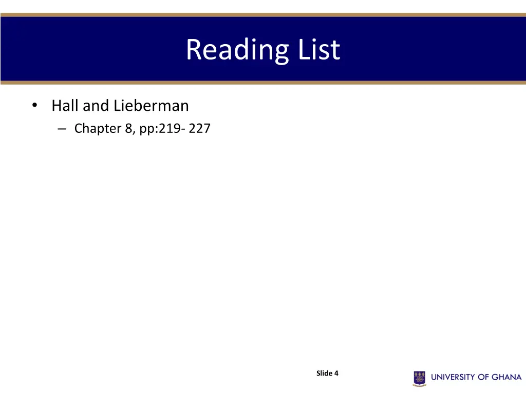 reading list