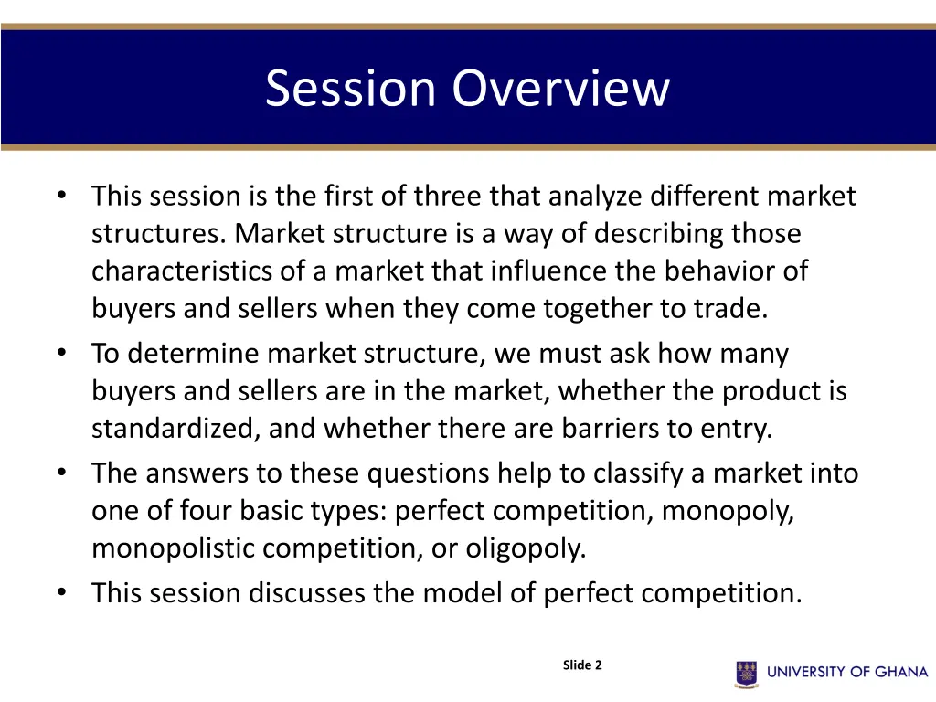 session overview