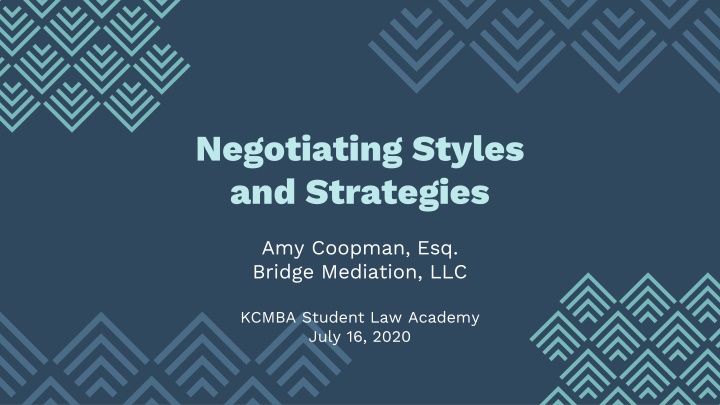 negotiating styles and strategies