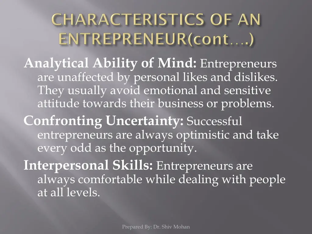 analytical ability of mind entrepreneurs