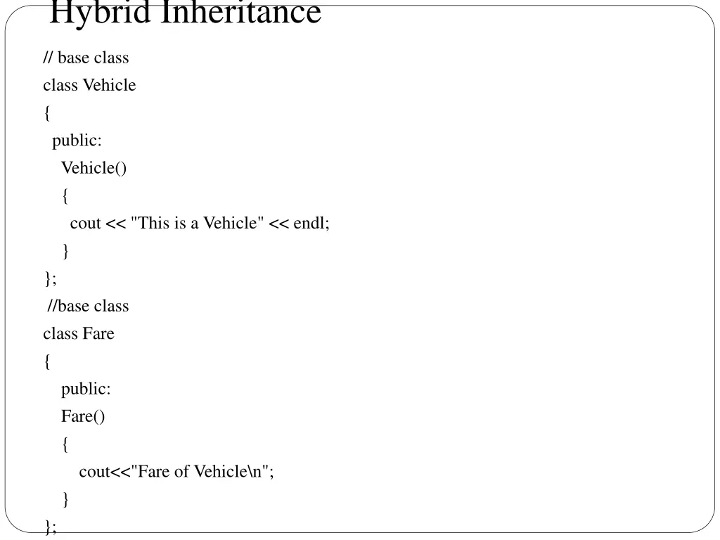 hybrid inheritance 2