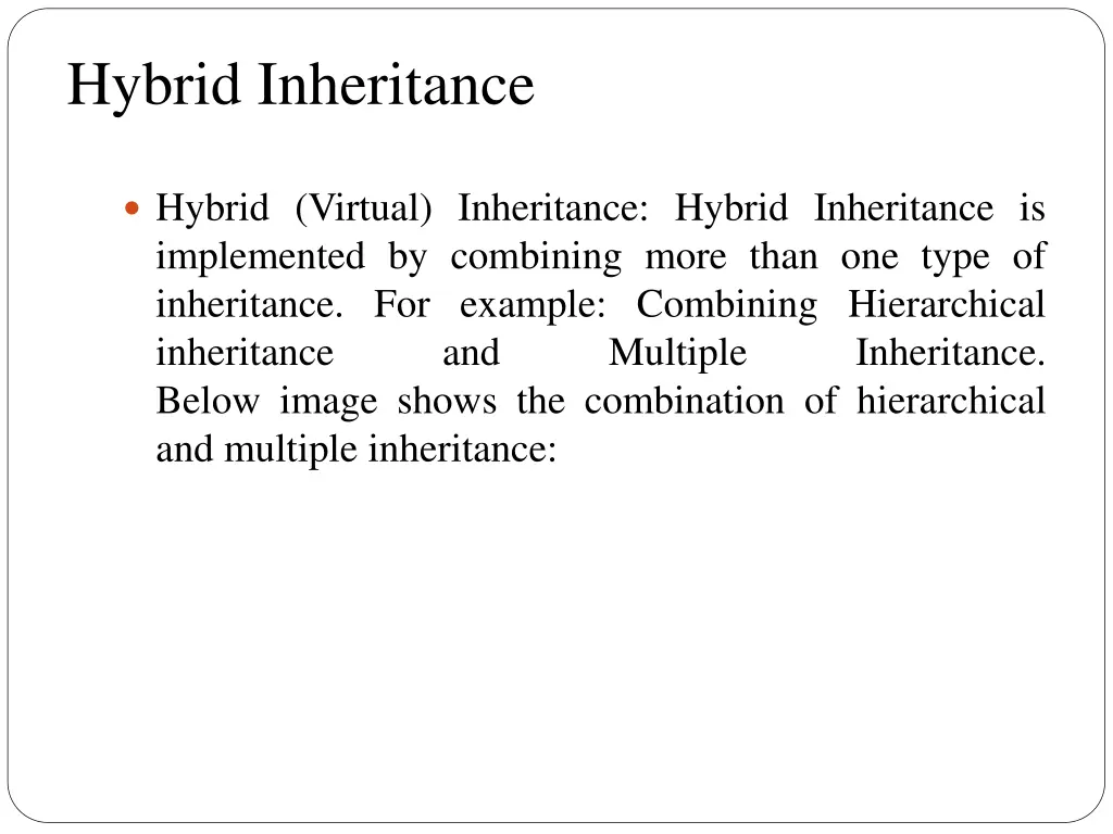 hybrid inheritance