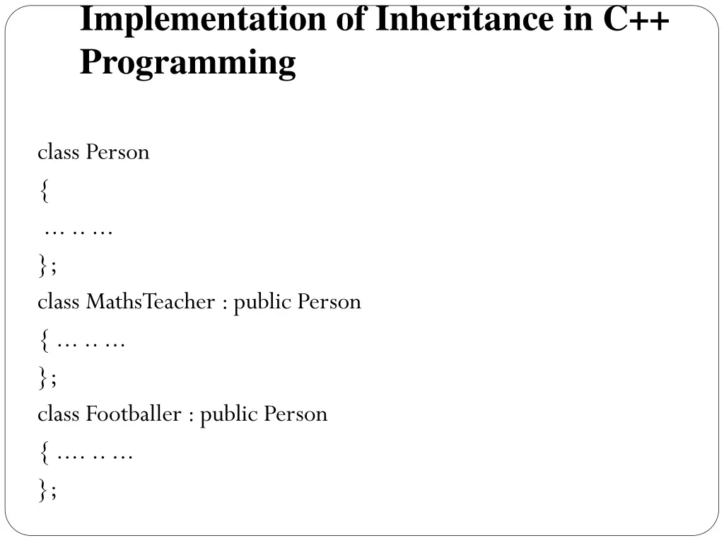 implementation of inheritance in c programming