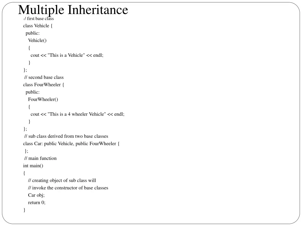 multiple inheritance