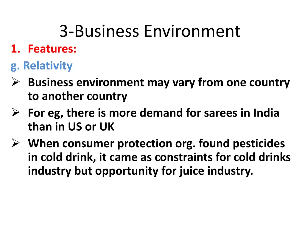 3 business environment 1 features g relativity