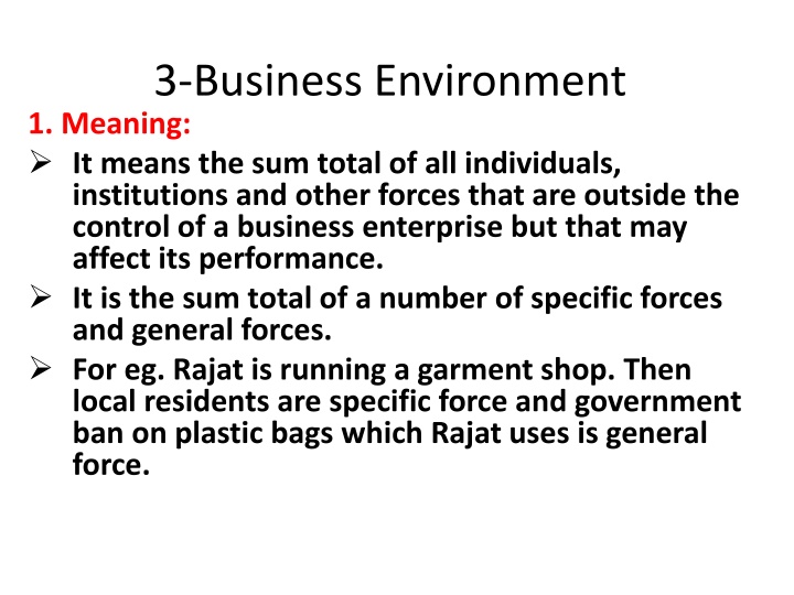 3 business environment 1 meaning it means