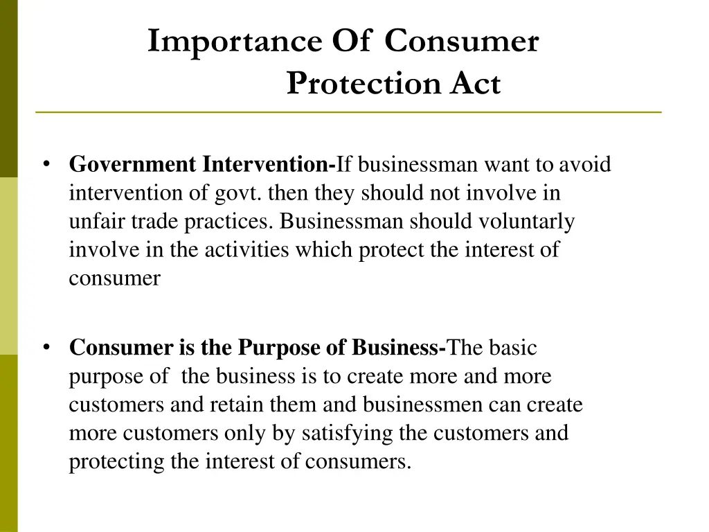 importance of consumer protection act 3